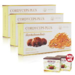 Cordyceps Plus เห็ดหลินจือแดงผสมถั่งเช่าสีทอง 3 แถมชาเห็ดหลินจือ 2 2990