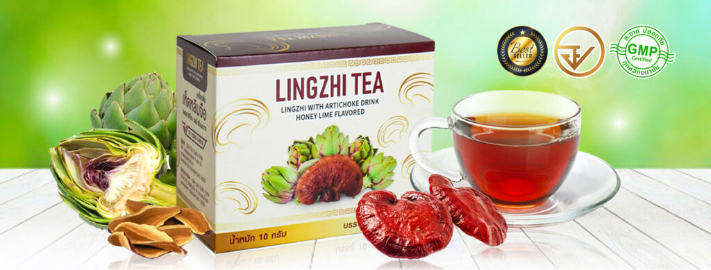 banner เครื่องดื่มเห็ดหลินจือ lingzhi tea